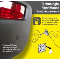 Czujnik parkowania STEELMATE PTS411EX PRZÓD/TYŁ FLUSH MOUNT WPUSZCZANE