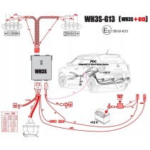 MODUŁ Haka WIĄZKA 13 PIN WH3S-G13 WYŁĄCZANIE CZUJNIKÓW PARKOWANIA