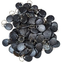 100szt BRELOK Zbliżeniowy PASTYLKA PESTKA 125KHz RFID UNIQU BLACK NUMEROWANA