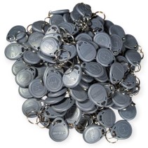100szt BRELOK Zbliżeniowy PASTYLKA PESTKA 125KHz RFID UNIQU GREY NUMEROWANA