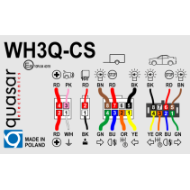 Komplet modułu haka do przyczep kempingowych WH3Q-CS-G13-LED CYFROWY 13 pin